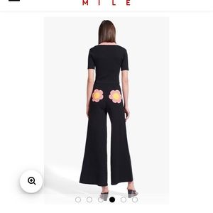 NWT STAUD knit/crochet flower Bug Pant